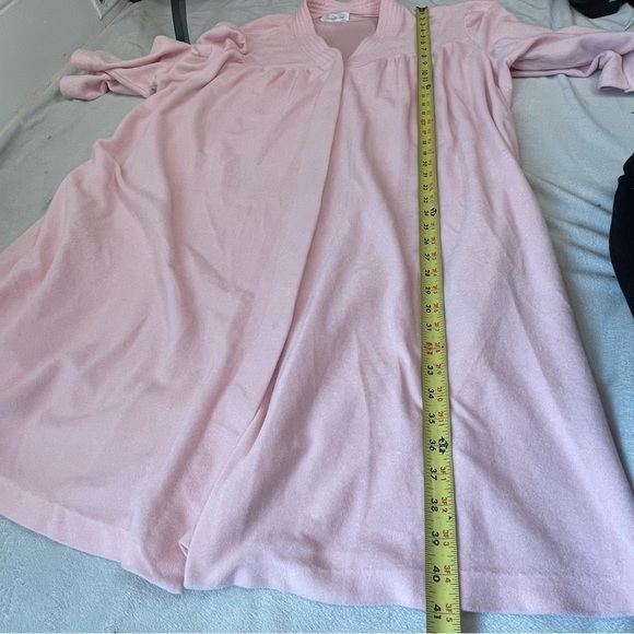 Vintage 80s Cozy Pink Housecoat Robe / Vanity Fair Size XXXL - Picture 9 of 11